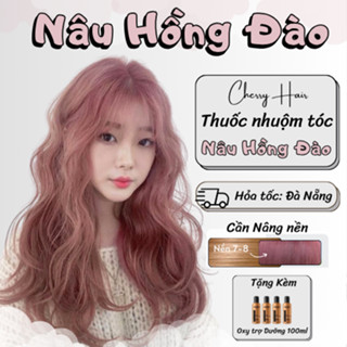 Thuốc Nhuộm Tóc Màu Nâu Hồng Đào Thuốc nhuộm Tóc chính hãng tặng kèm Oxy + Bao Tay, Cherry Hair. Cherry Hair