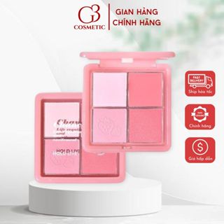 Bảng phấn má hồng 4 ô HOLDLIVE Chance On kết hợp dạng phấn và kem mịn lì không lâu trôi G3COSMETICS