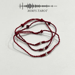 PEACE TALISMAN - VÒNG TAY CHỈ ĐỎ BI BẠC