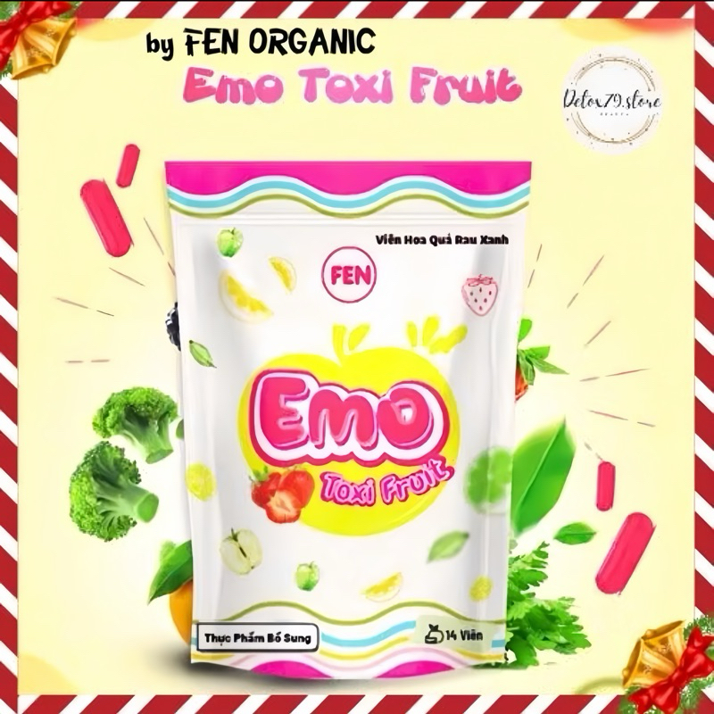 (Chính Hãng + Kèm Quà) Emoslim By Fen vị Emo Toxi Fruit Dạng Viên Mẫu Mới - Hỗ trợ kiểm soát cân nặn