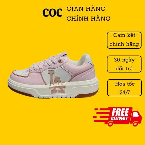 [ Authentic ] Giày_MLB Chunky Chunky Liner Basic Los Angeles Dodgers Pink.Giày Sneaker MLB Chunky Ba