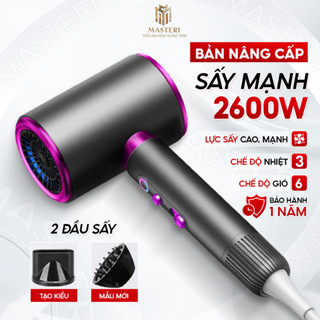 Máy sấy tóc chính hãng Masteri MT5,công suất lớn 2600W có ion âm bảo vệ tóc, Sấy nhanh và tạo kiểu chuyên nghiệp