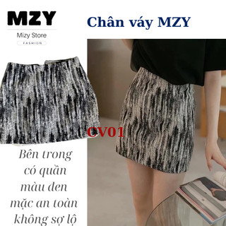 Váy màu loang MZY - CV01 (có quần bên trong màu đen mặc an toàn, phối nhiều kiểu. Chất liệu cao cấp.