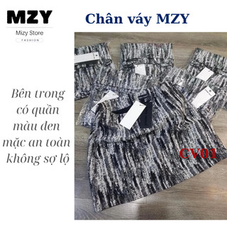 Váy màu loang MZY - CV01 (có quần bên trong màu đen mặc an toàn, phối nhiều kiểu. Chất liệu cao cấp.