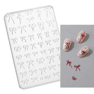 Khuôn Silicon Đổ Charm Nơ Gắn Móng