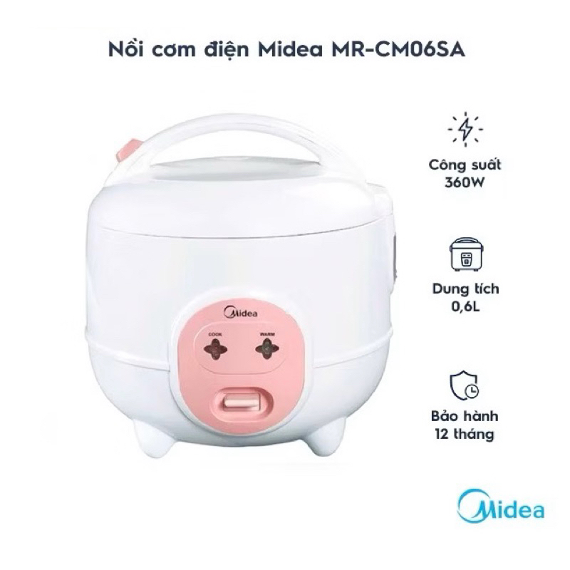 Nồi cơm điện MIDEA MR-CM06SA 0.6L