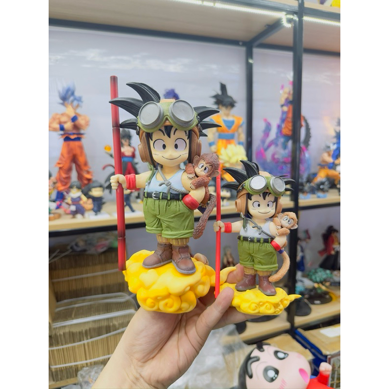 [CAO 17-24CM] Mô hình Goku Mây Snap cầm gậy khỉ con cưỡi cân đẩu vân figure dragon ball songoku kid