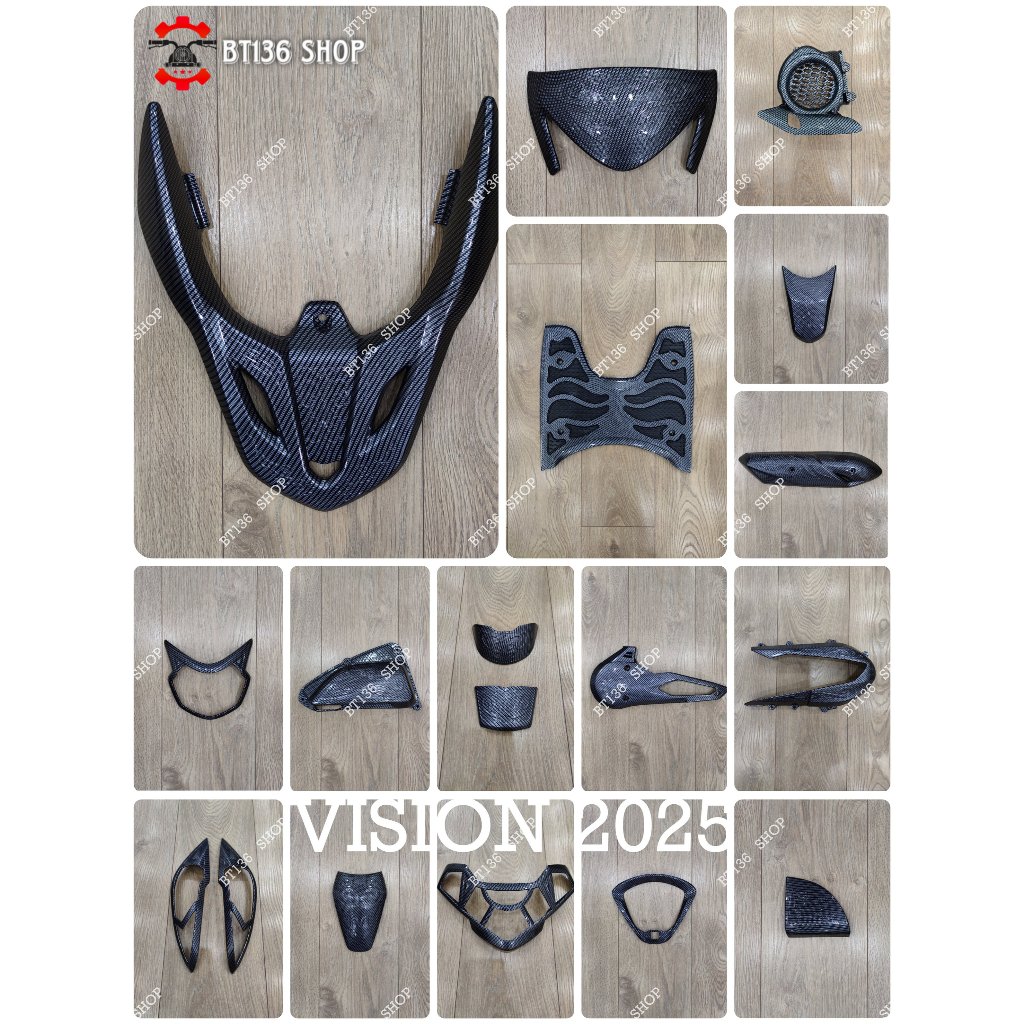 Bộ Ốp Nhựa Sơn Vân Carbon Vision 2025 - Ốp Carbon Vision Đời 2025