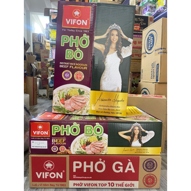 Thùng 30Gói Phở Bò/Phở Gà Vifon (30 gói x65g)