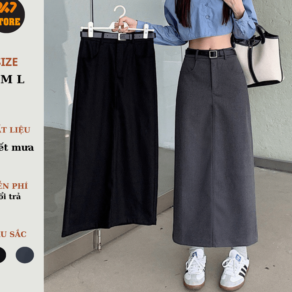 Chân váy dáng dài (ko kèm đai) - 247store Shees Clothing Sài Gòn M114