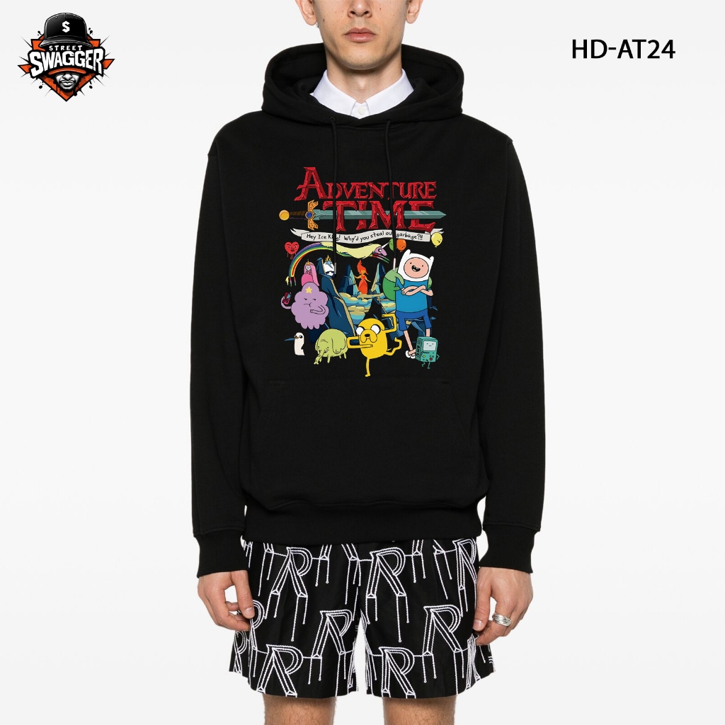 Áo nỉ lông cáo hoodie Street Swagger, Áo hoạt hình Adventure Time, áo Jake HD-AT24