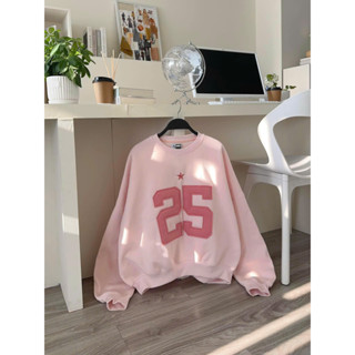 Áo Sweater Form Ngắn BOXY Twenty Five Số 25 form rộng chất vải nỉ bông thu đông nam nữ