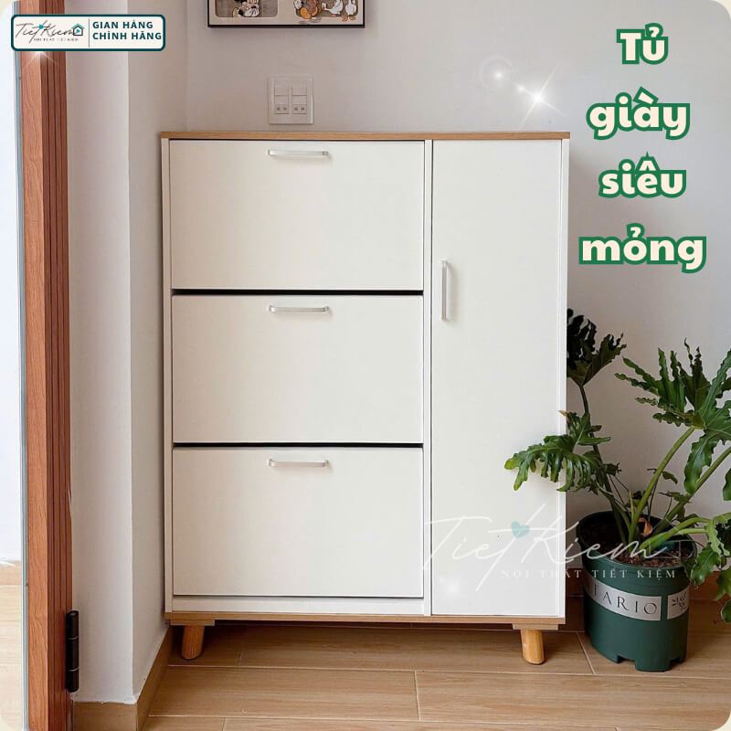 Tủ giày siêu mỏng thông minh N90cm TU.GIAY.01