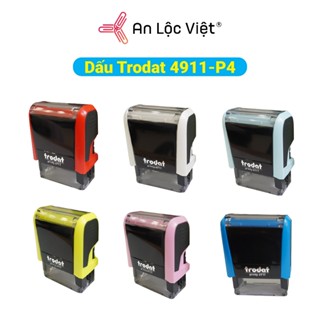 [KHẮC DẤU TÊN CAO CẤP] Khắc dấu tên 1 dòng - 2 dòng theo yêu cầu dấu Trodat Printy 4911(14x37mm) màu mực đều, rõ nét