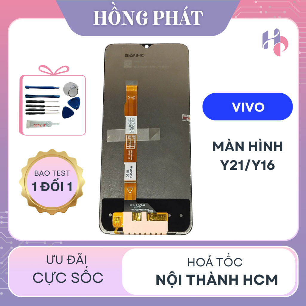 MÀN HÌNH THAY THẾ VIVO Y16 / Y21 / Y02S / Y32 (Tặng kèm keo dán và bộ sửa)