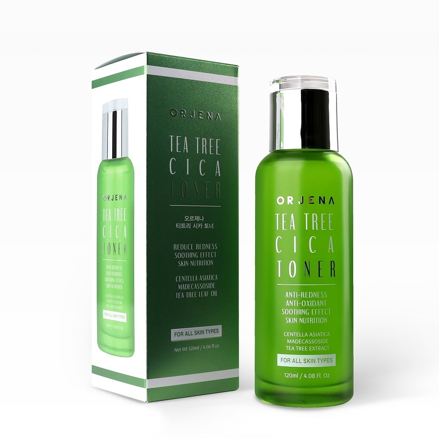 Nước hoa hồng, Toner Orjena Tràm Trà Rau Má Cân Bằng Da, Thấm Nhanh, Dịu Da, Giảm Mụn 120ML