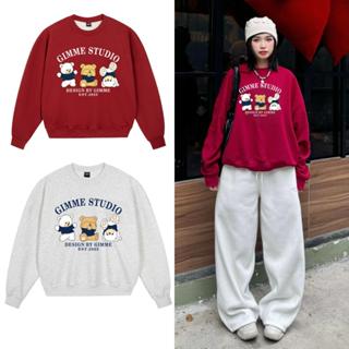 Áo Sweater GIMME Form Rộng Boxy  - Hình In 3 Chú Gấu Cute - Nỉ 2 Da Cao Cấp - Top Nam Nữ - GMSWT5