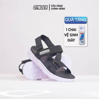 Dép Sandal Nữ Nam SYNDER SD1 Đế Cao Màu Trắng Đen Basic Đi Học  ( TẶNG CHAI VS GIÀY )
