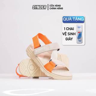 Dép Sandal Nữ Nam SYNDER SD1 Đế Cao Màu Cam Be Đi Học ( TẶNG CHAI VS GIÀY )