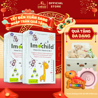 [✨2H TẶNG TỦ ĐỒ SƠ SINH] Combo Mix Vitamin D3K2 MK7 DHA Imochild Bổ Sung Vitamin D3 K2 DHA Cho BéPhátTriểnChiềuCaoTríNão