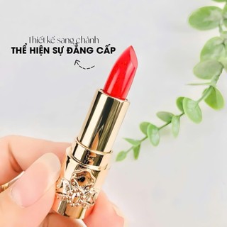 Son lì mini Ohui The First màu đỏ thuần, Son lì cao cấp lâu trôi bền màu kèm dưỡng - C85 HÂN KOREA