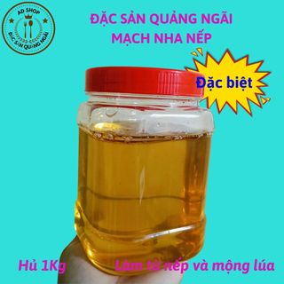 Hủ 1Kg Mạch nha nếp lúa non đặc sản Quảng Ngãi làm thủ công truyền thống thơm ngon 