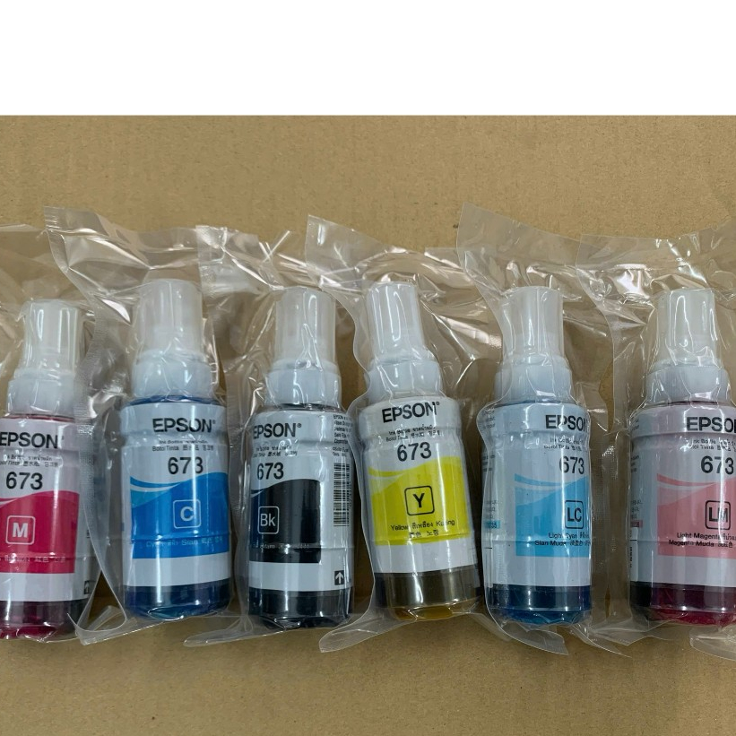Mực epson 673 bốc máy tuỳ chọn màu C,M,Y,BK LC LM  máy epson L800/ L805 /L1800. L850 6 màu rời 70ml/1 màu