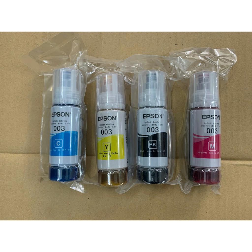 Mực Epson 003 bóc máy màu đen-màu (BK)cho epson L3110/ L3150/L1110/L3210/L3250/L1250/L1210 /L121 khô