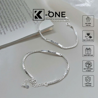 Lắc tay bạc đôi khắc tên theo yêu cầu, vòng tay đôi bạc s925 đeo cặp cùng người yêu và bạn thân