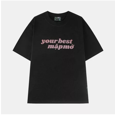 Áo thun 4ART MẬP MỜ Kim Tuyến Cotton 2 chiều Oversized Unisex Màu Đen Trắng