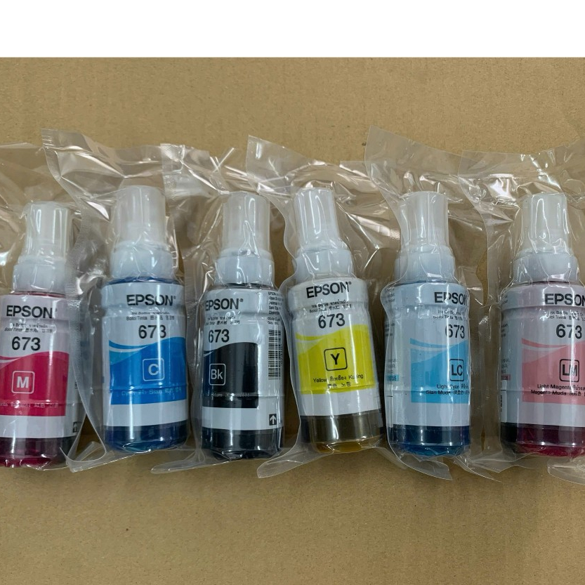 Mực epson 673 cho máy epson L800/ L805 /L1800. L850 6 màu rời 70ml/1 màu