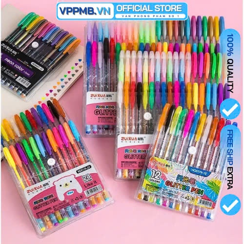 Bút Nhũ 24 màu (24 cây), Bút bi kim tuyến