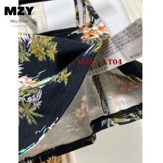 Áo croptop MZY - AT04 dây to bản, chất thun co giãn tốt, hoa văn lạ mắt.