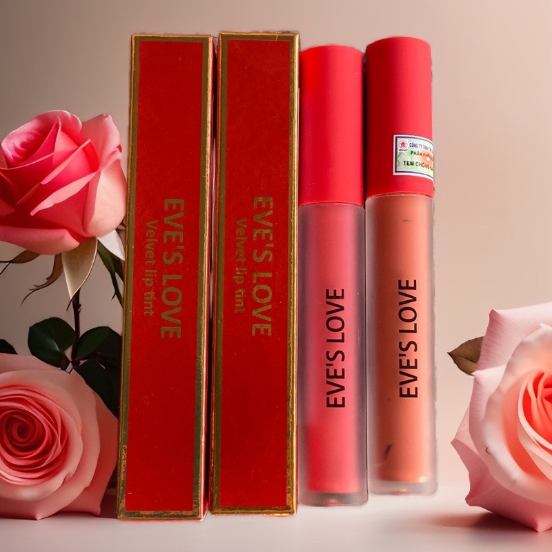 son kem Siêu Lì Eve’s love VeLvet Lip Tint nhập khẩu Hàn Quốc lên màu Tự nhiên không trôi 4,5g