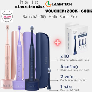 (Giá Hủy Diệt) Bàn Chải Điện Halio Sonic Whitening PRO Toothbrush Bảo hành 1 năm - Hàng Chính Hãng