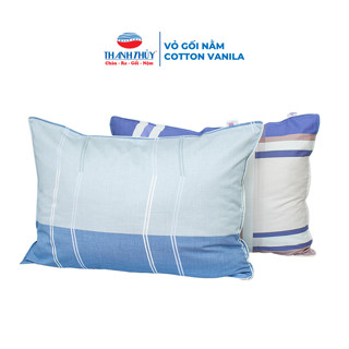 Vỏ gối nằm Cotton Vanila Size 40x60 cm, 50x70 cm - 100% Cotton Vanila mềm mại, thoáng mát - Kẻ sọc, Kẻ caro - THANH THUY