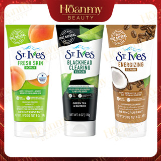 Sữa rửa mặt tẩy tế bào da chết St.Ives Ngừa mụn Trà Xanh, Cafe & Dừa 170g Chính Hãng Nhập Khẩu Mỹ