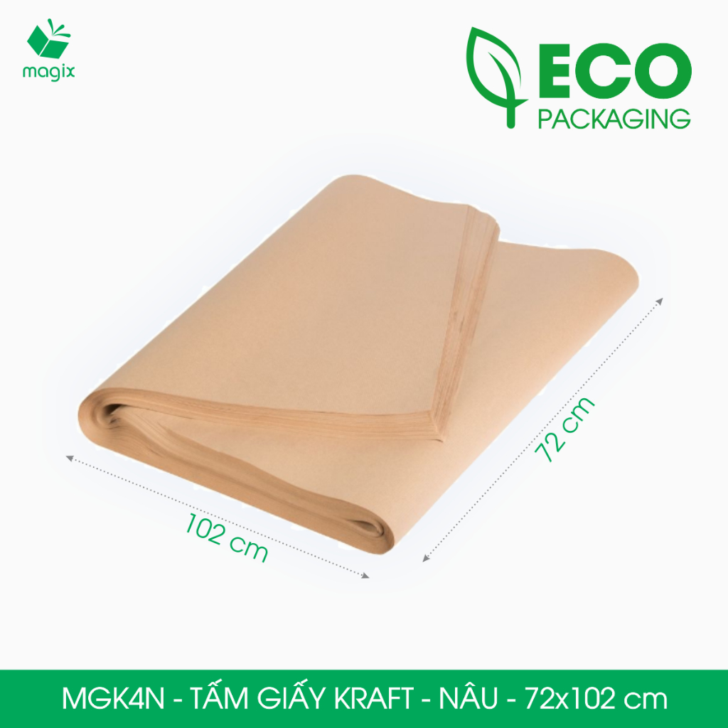  MGK4N - 102x72cm - Combo 50 tờ giấy kraft gói hàng - Giấy gói quà giấy gói hoa giấy kraft gói hàng 