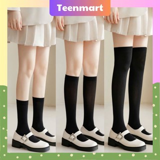 Tất Nữ Cao Cổ Trơn Đen, Trắng, Vớ Lolita Cosplay Học Sinh Nhật Co Dãn Tốt