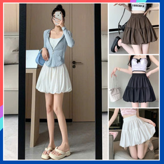 Chân váy bí ngô dáng ngắn chữ A chất gió nữ 2 lớp lưng chun co giãn che khuyết điểm chân váy nữ bigsize nhiều màu CV70