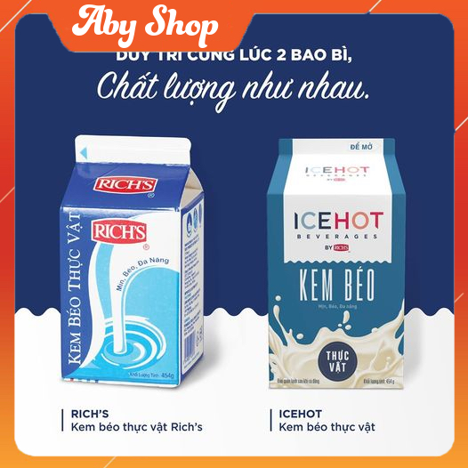 Kem béo Rich's lùn 454g ⚡ SIÊU NGON ⚡ kem béo thực vật Rich’s Creamer pha các thức uống