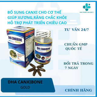 DHA Canxibone Gold -Canxi nhập Mỹ, Bổ Sung Canxi ,Giúp Xương, Răng Chắc Khỏe, Hỗ Trợ Phát Triển Chiều Cao. Lọ 60v