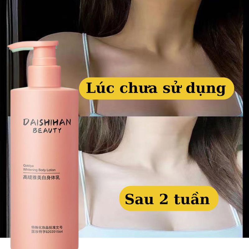 Kem Dưỡng Trắng Lotion Trắng Da Toàn Thân,Loại Bỏ Da Đen Vàng Đốm Nâu DAISHIHAN-Da Trắng Hồng, KhÔng Bết Rít, Không Nhờn