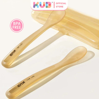 Set Thìa Mềm Silicon KUB Thìa Muỗng Ăn Dặm Cao Cấp Cho Trẻ Sơ Sinh Bé Ăn Dặm Có Hộp Bảo Quản