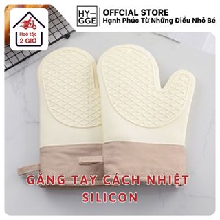 Găng Tay Cách Nhiệt Silicon Đệm Bông Dày Chống Bỏng Chống Nóng, Bao Tay Làm Bếp Cho Lò Vi Sóng