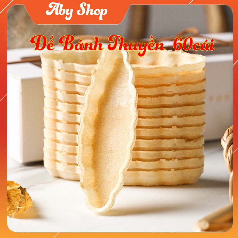 Vỏ đế bánh tart thuyền 60 cái⚡ LOẠI TỐT ⚡ đế tart bánh quy giòn tan dùng trong ngày Tết
