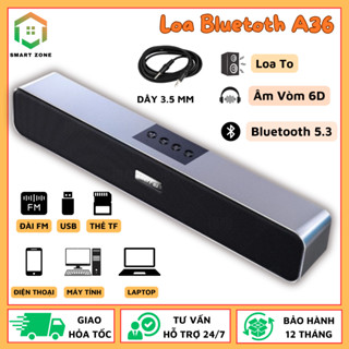 Loa Bluetooth A36 Cao Cấp Super Bass - Loa A36 Âm Thanh Vòm 6D - Kết Nối Tivi, PC, Laptop, Usb, Thẻ TF Smart Zone