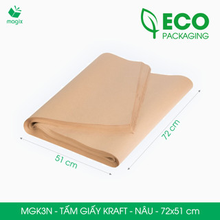  MGK3N - 72x51cm - Combo 50 100 tờ giấy kraft gói hàng - Giấy gói quà giấy gói hoa giấy kraft nâu 