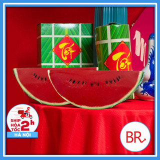 Mô hình dưa hấu, bánh chưng, bánh tét tự gấp trang trí Tết- Phụ kiện Decor tháp, oản, chap bánh Tết độc đáo 02648