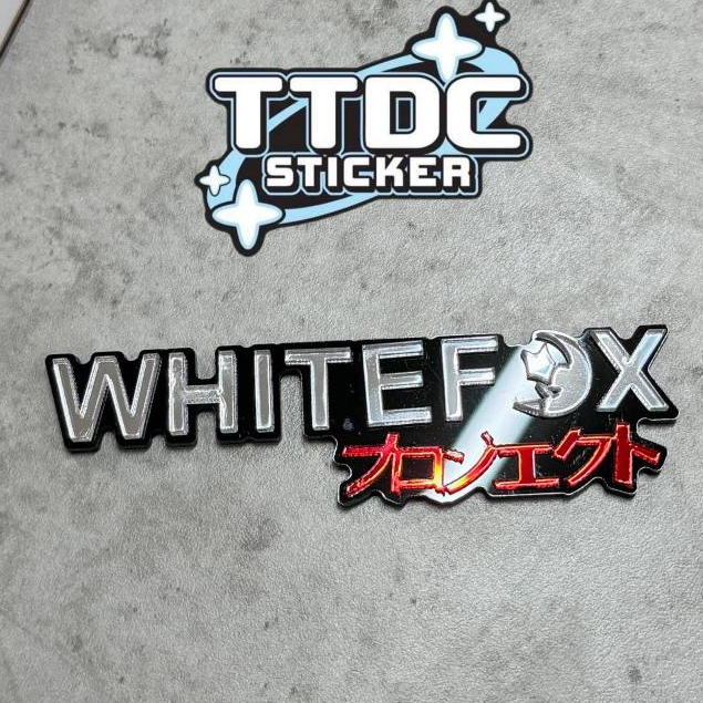 Tem White fox japan 1 cái keo 3M thiết kế tráng gương Sticker Acrylic